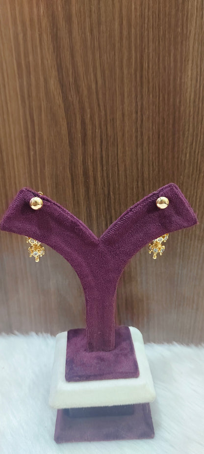 Pure panchaloham string earrings with step butta