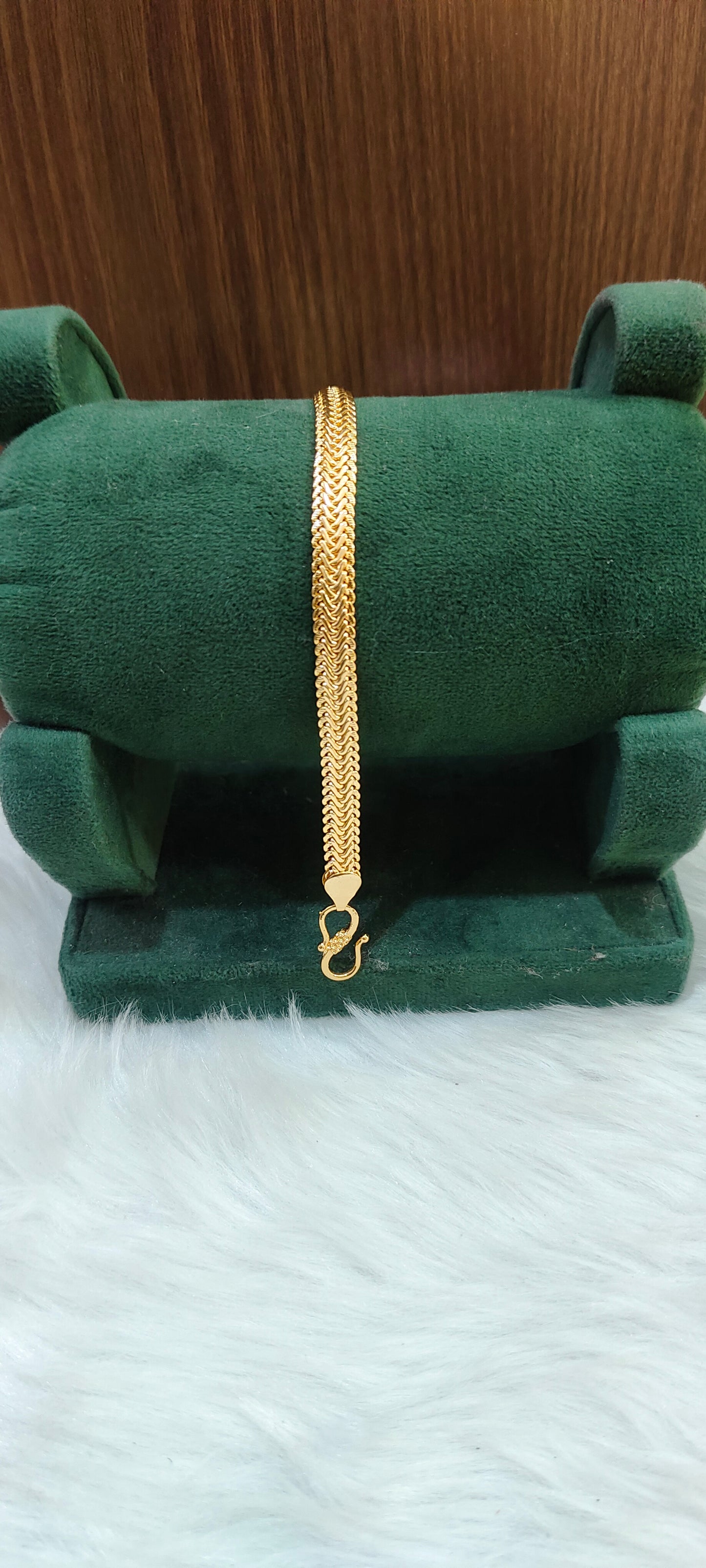 Premium micro gold plated mens bracelet
