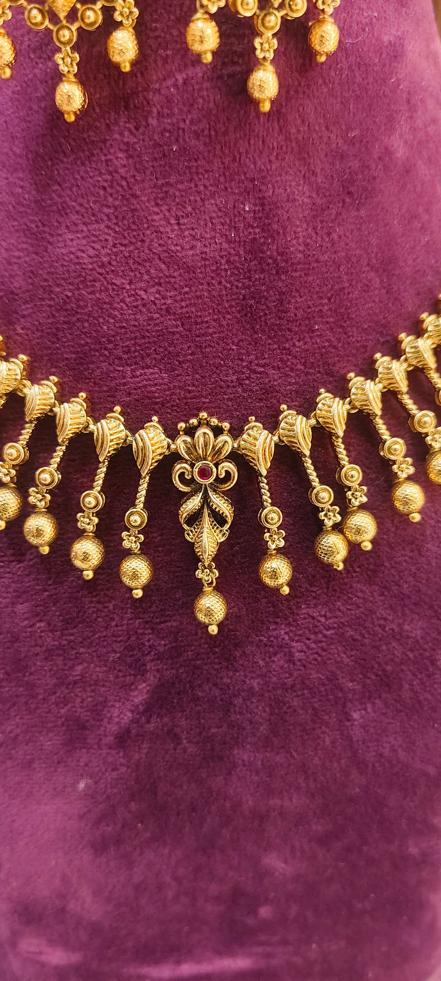 Premium antique nakshi necklace set