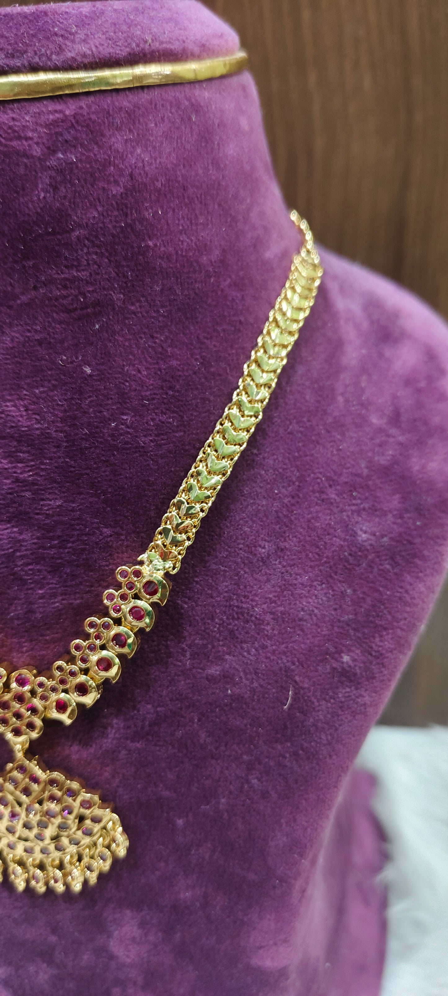 Pure panchaloham ruby necklace