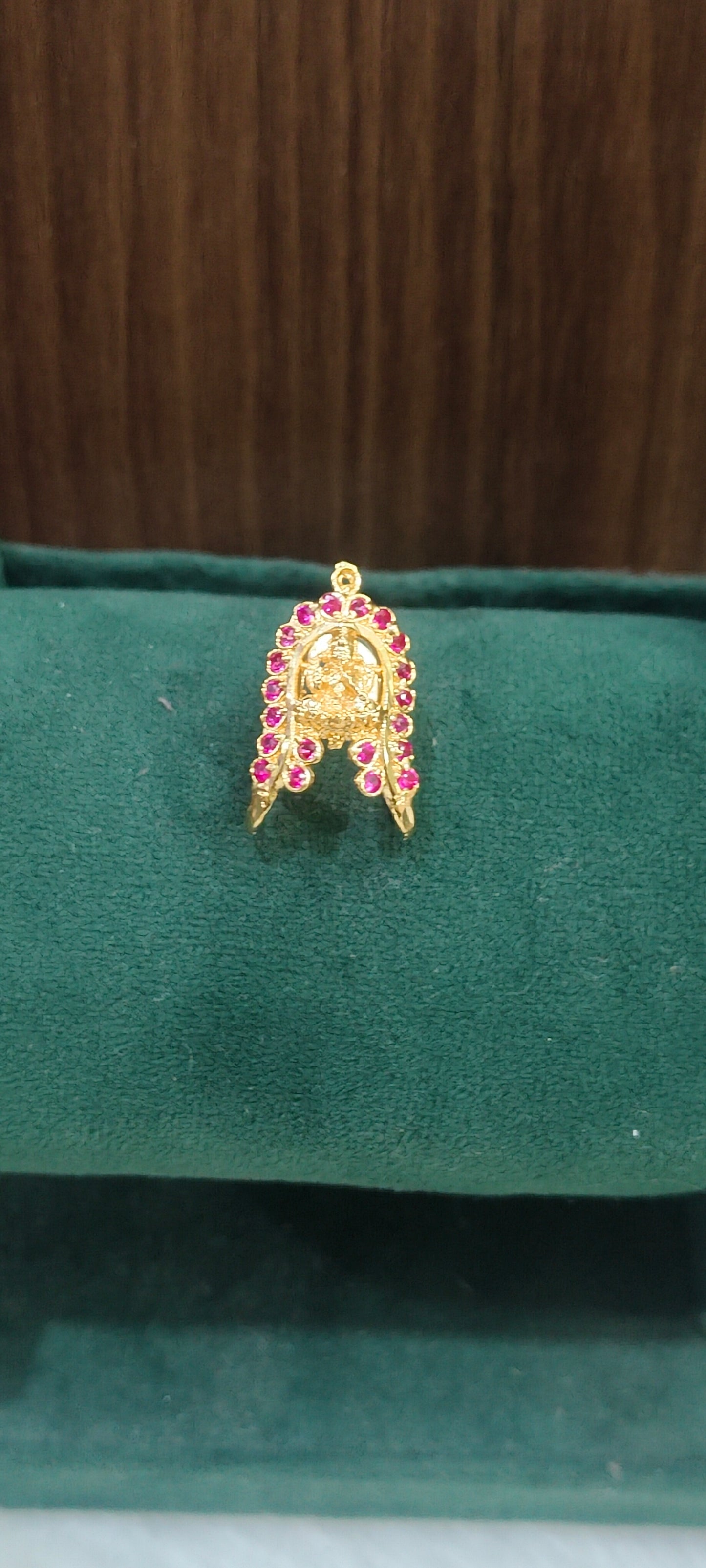 Premium micro gold plated Lakshmi Devi vanki ring