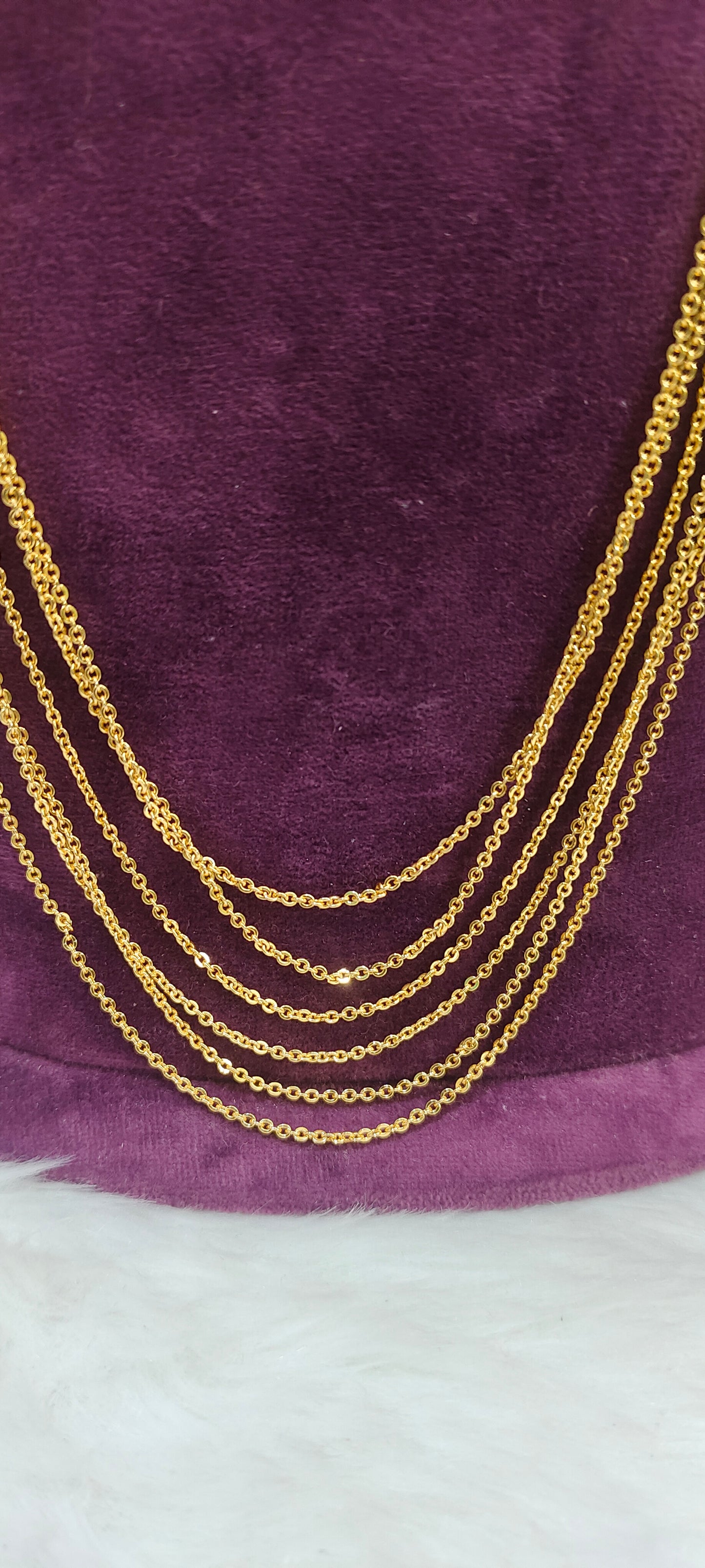 Premium fusion 6 line chandraharam with side white stone brouch