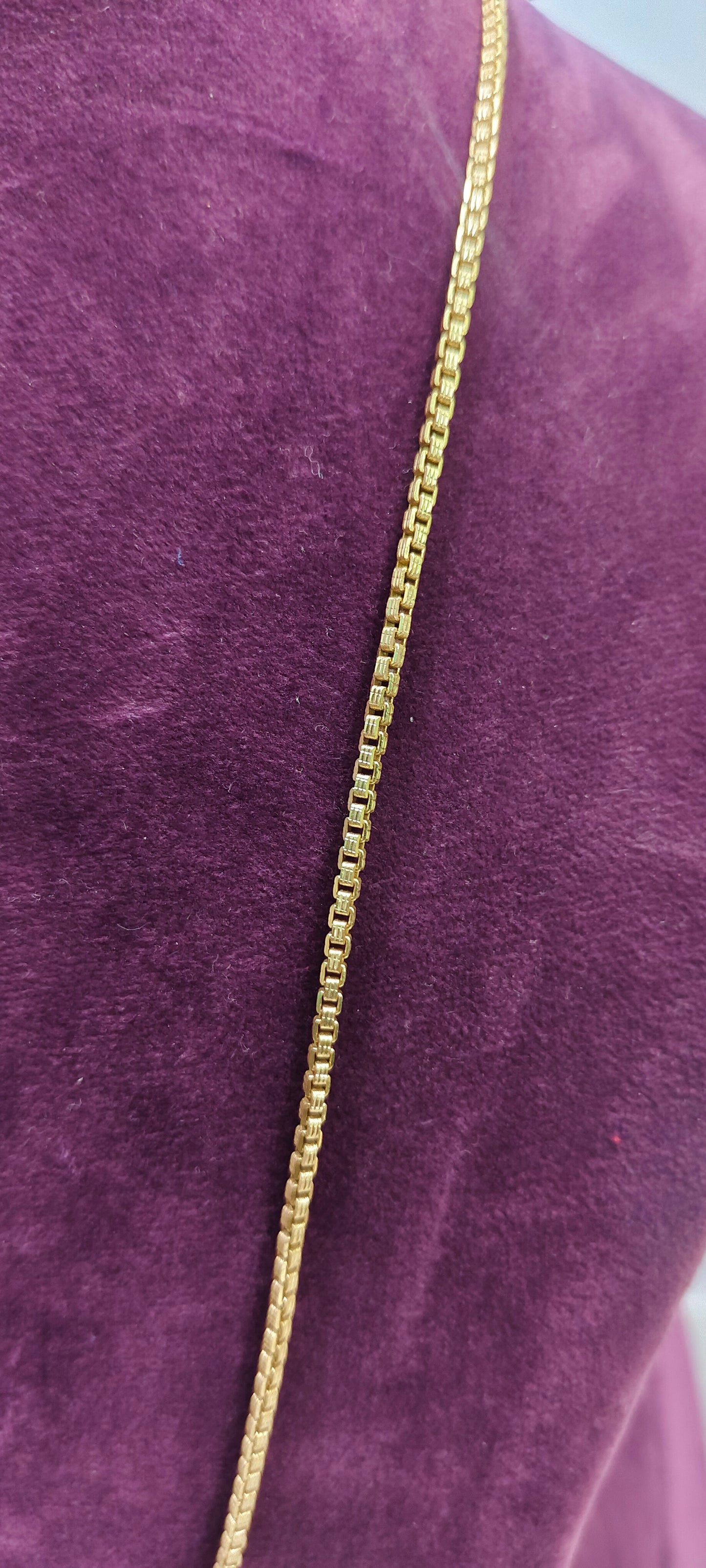 Pure panchaloham unpolished 24" length simple chain