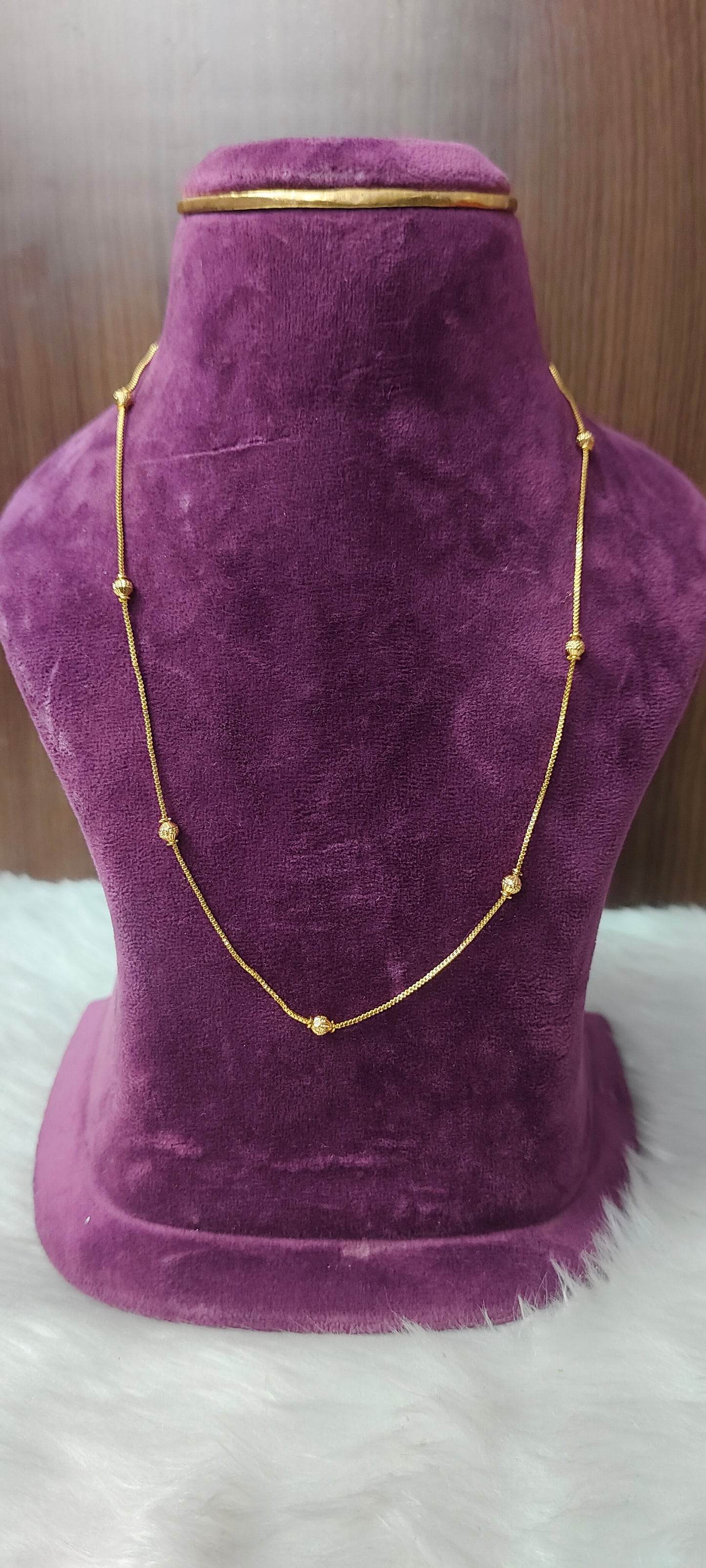 Premium micro gold plated 18" length invisible pattern ball chain