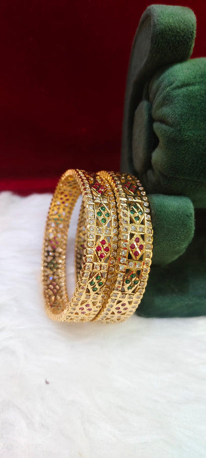 Pure panchaloham vintage look broad bangles