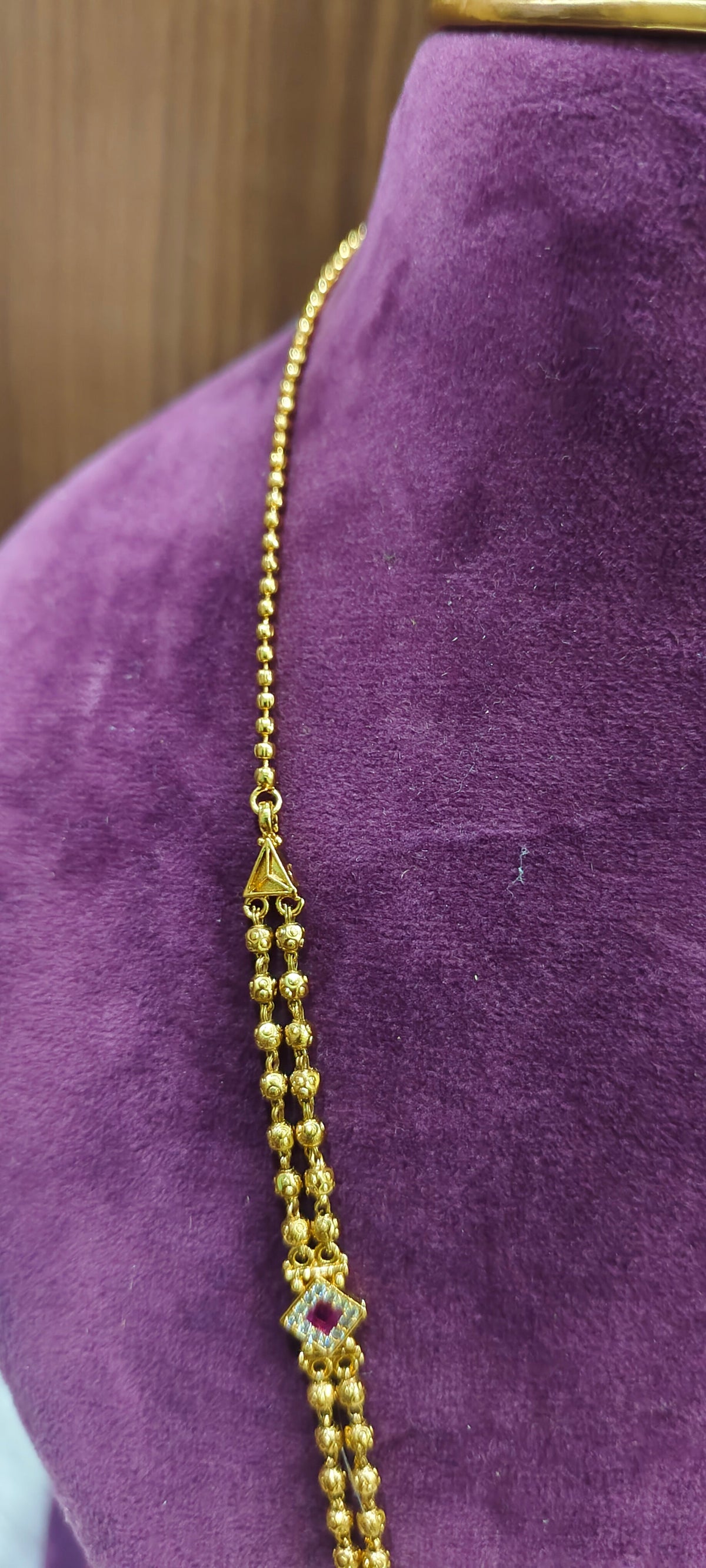 Simple nakshi 2 line dd ball chain with 26" length
