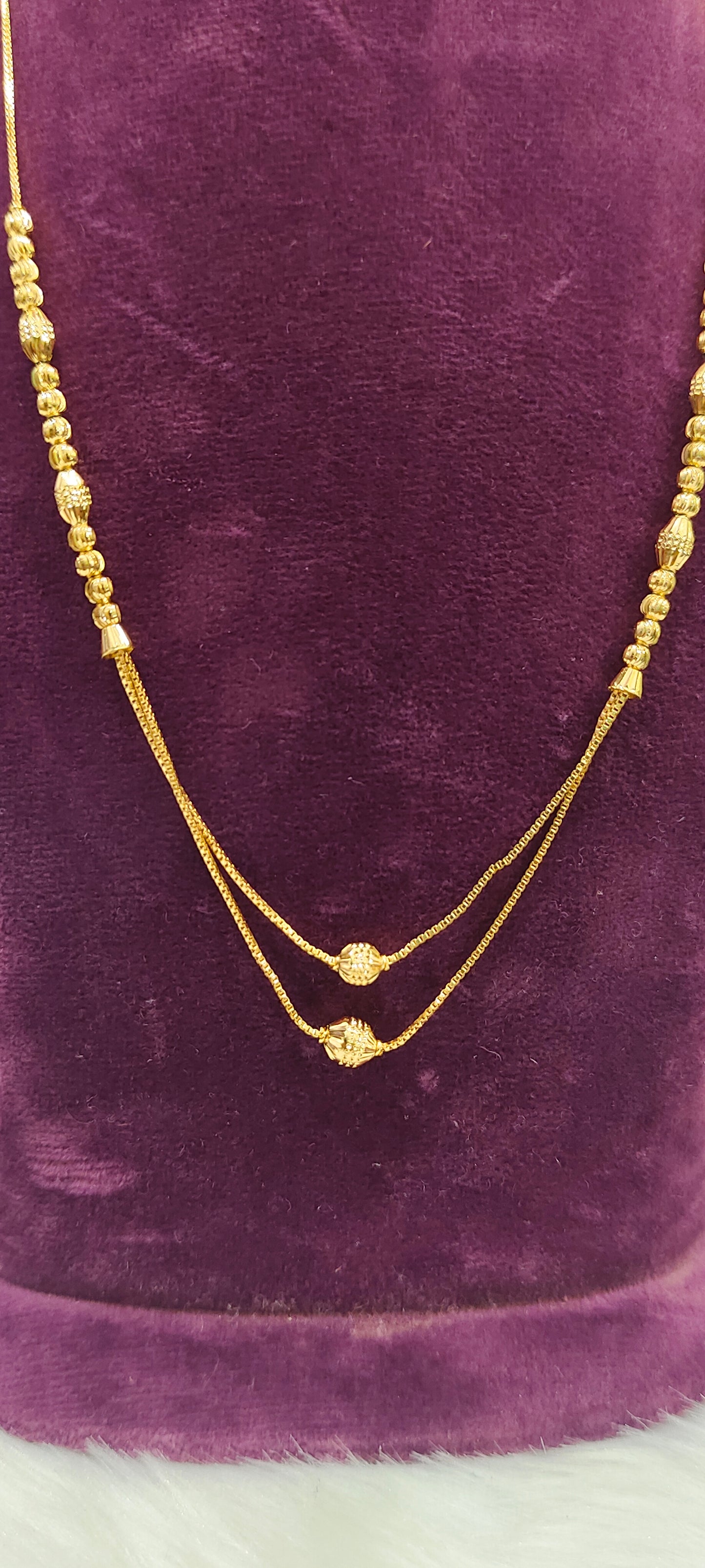 100% gold look double step chain18" length