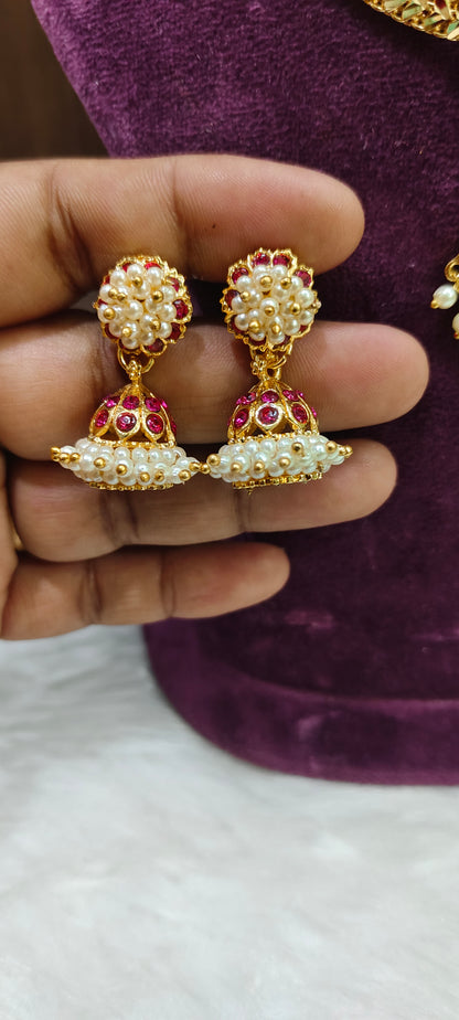Pure panchaloham vintage look necklace and earrings