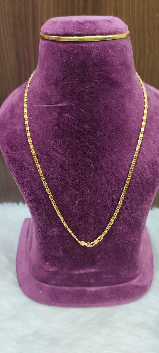 Premium micro gold plated 18" length short chain
