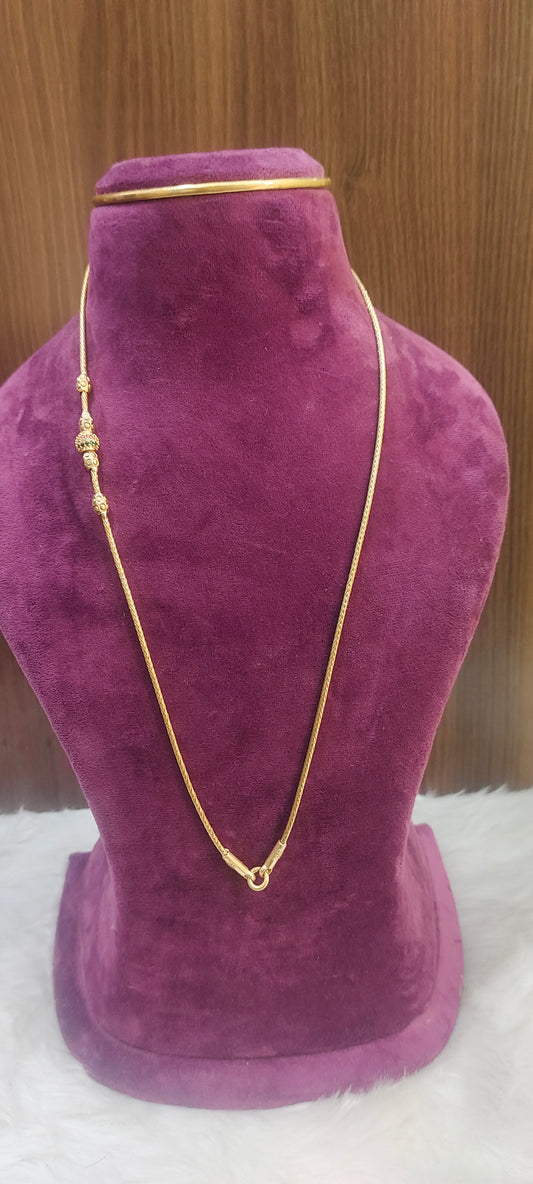 Pure panchaloham unpolished 24 " length side multi colour ball cain