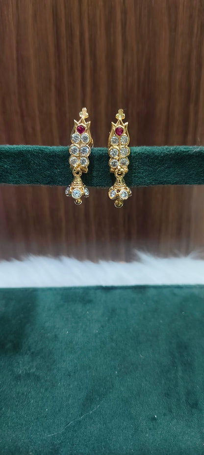 Pure panchaloham j type earrings