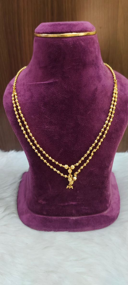100% gold look 2 step 18" length dd ball Chain