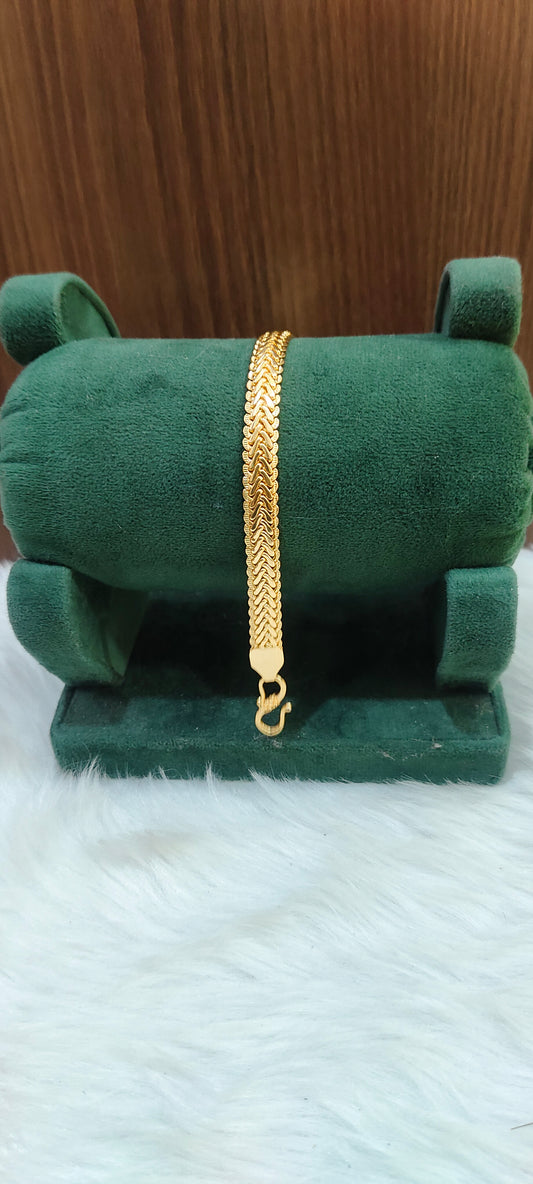 Premium micro gold plated mens bracelet