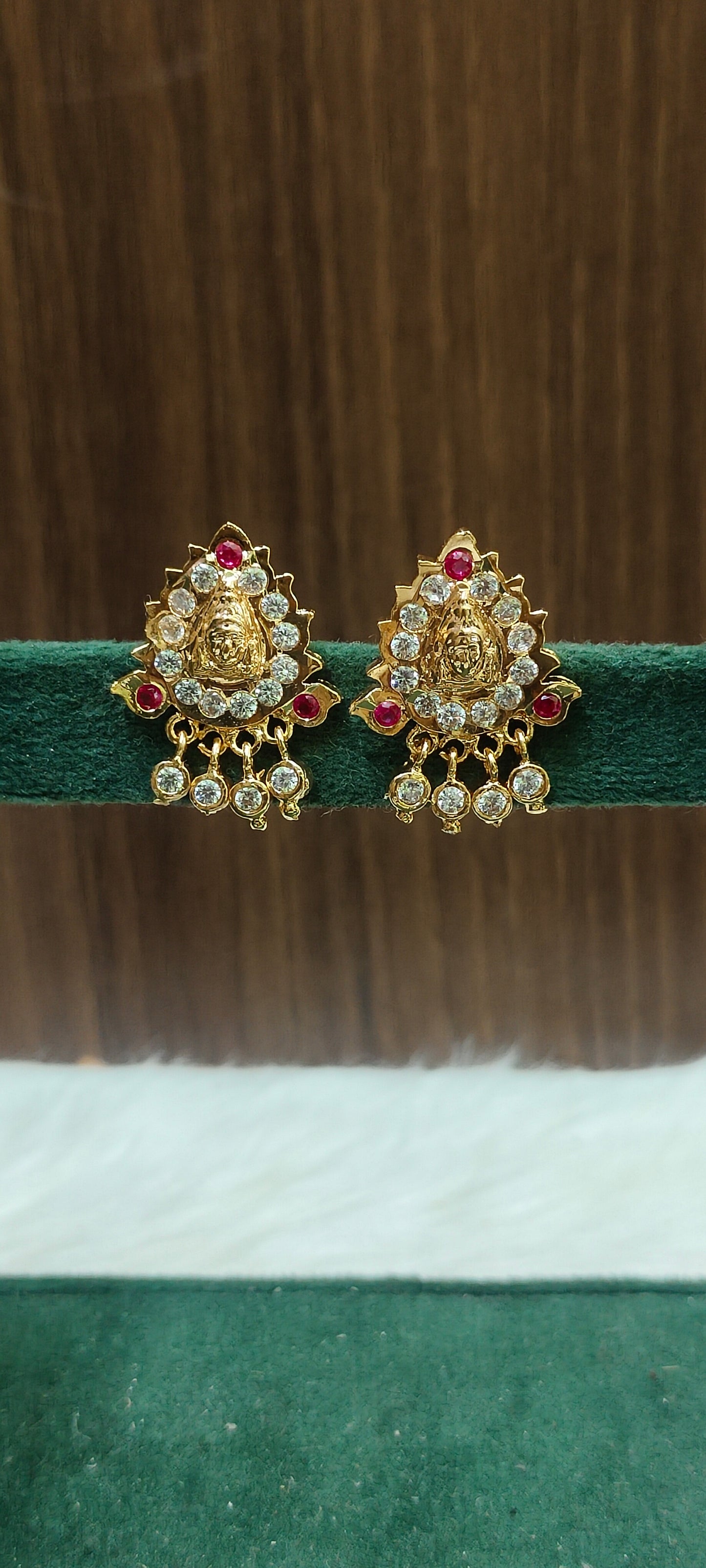 Pure panchaloham gold look Lakshmi Devi studs