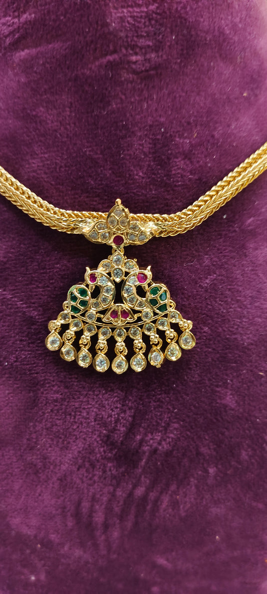 Pure panchaloham vintage look nanupatti necklace