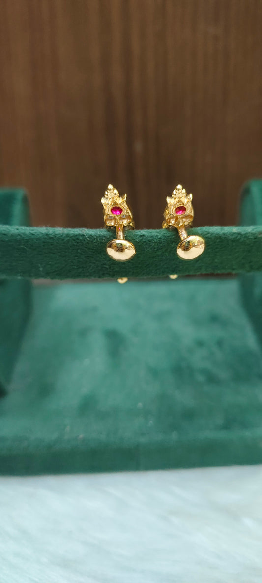 Pure panchaloham j type earrings