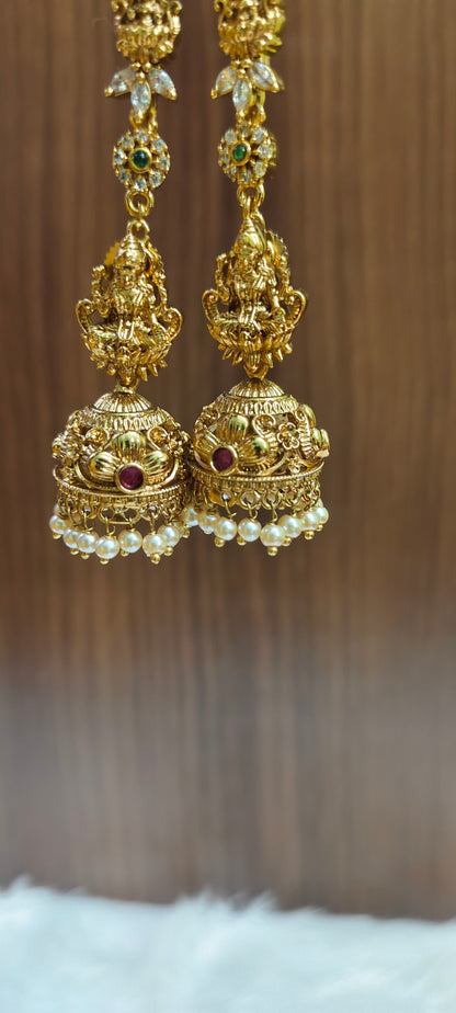 Premium high nakshi earrings and maatis combo