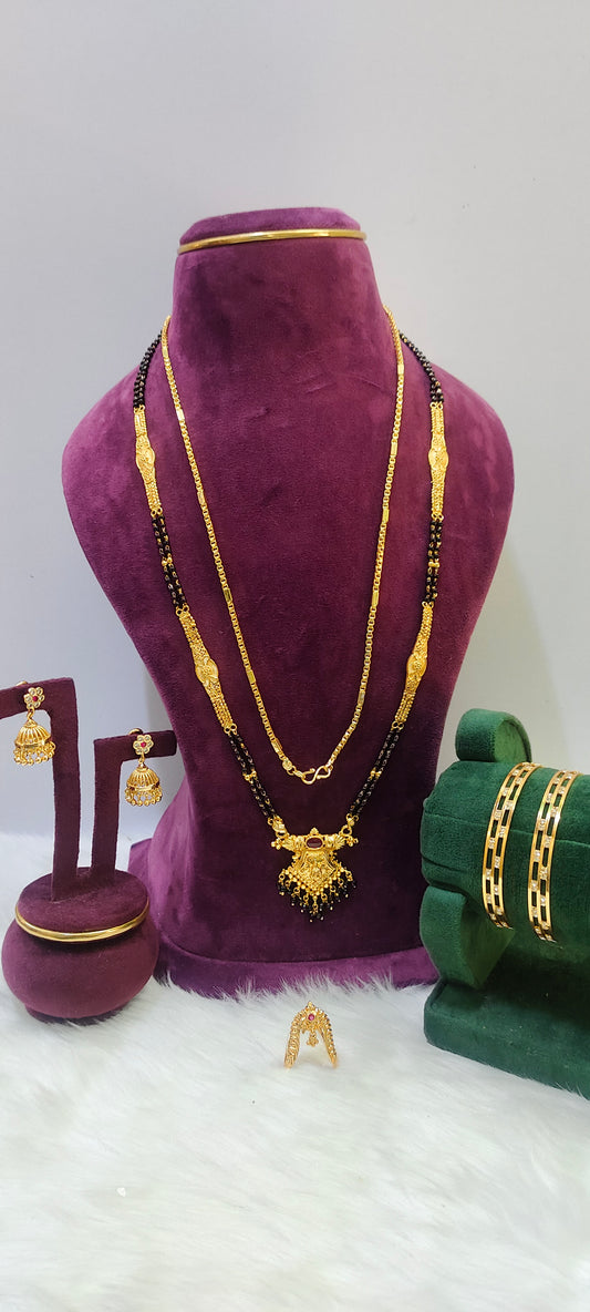Super 5 combo with Lakshmi Devi black beads