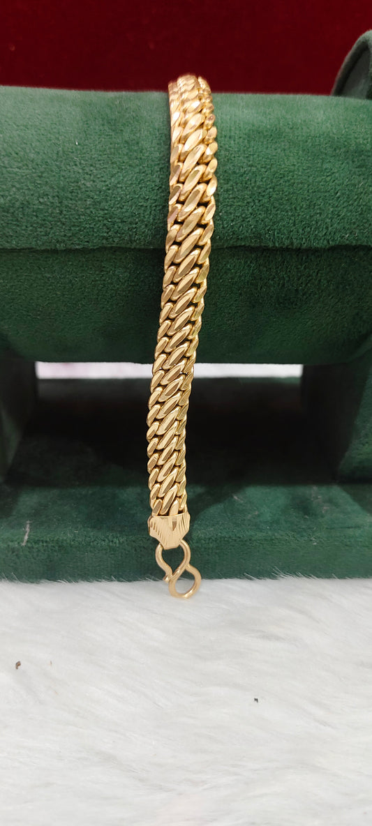 Pure panchaloham unpolished 8.5 " heavy quality length men's bracelet