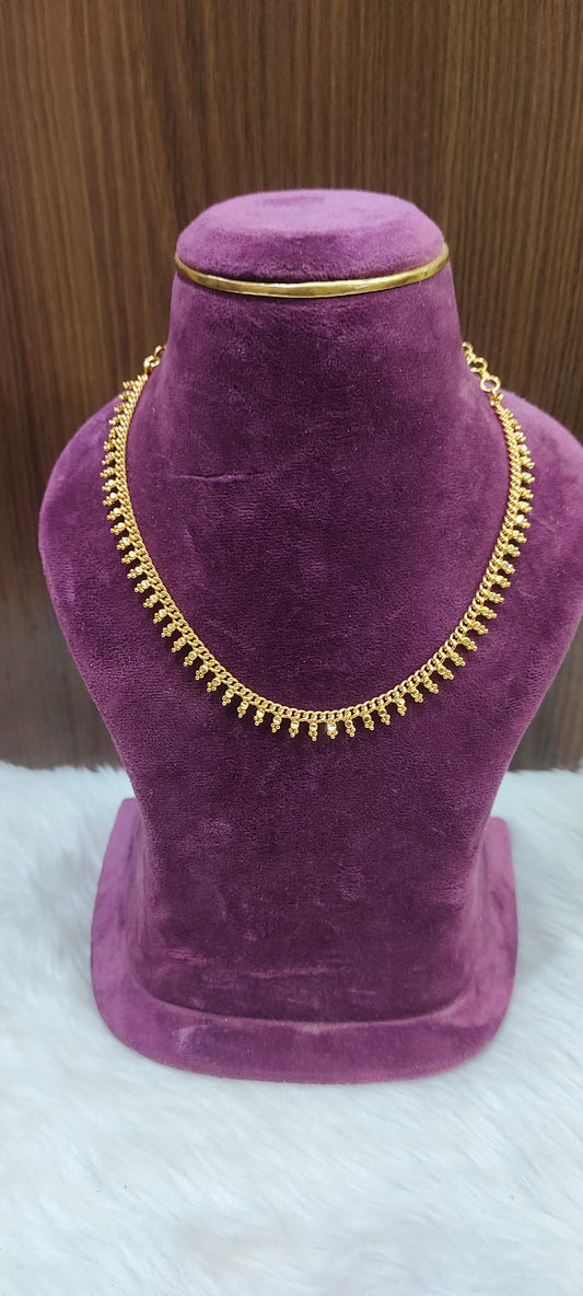 Fully micro gold plated simple necklace