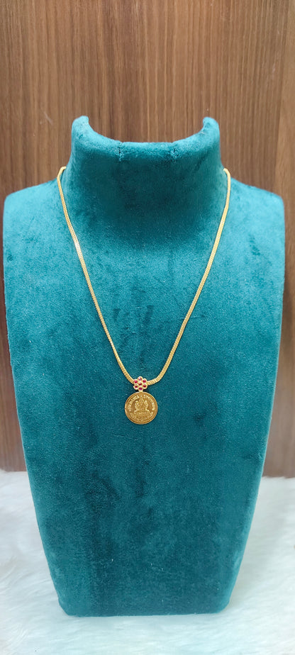 100% Real gold look Lakshmi Devi necklace
