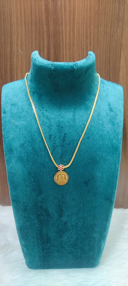100% Real gold look Lakshmi Devi necklace