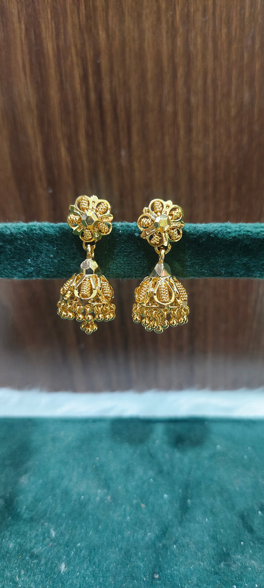 Premium micro gold plated gold look jumkas