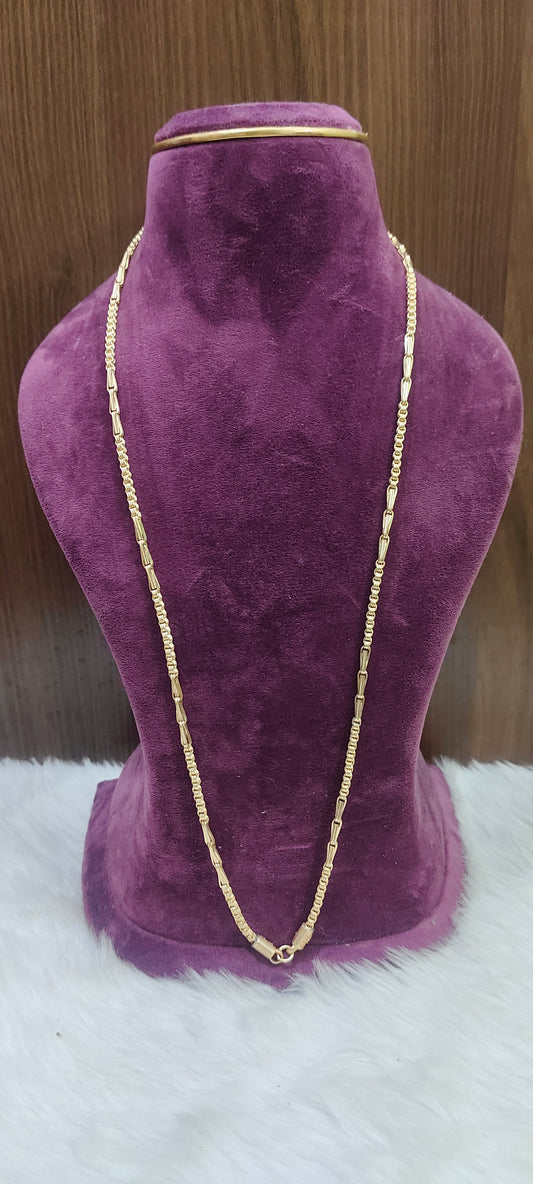 Pure panchaloham unpolished 30" length bharati model 10+3 chain