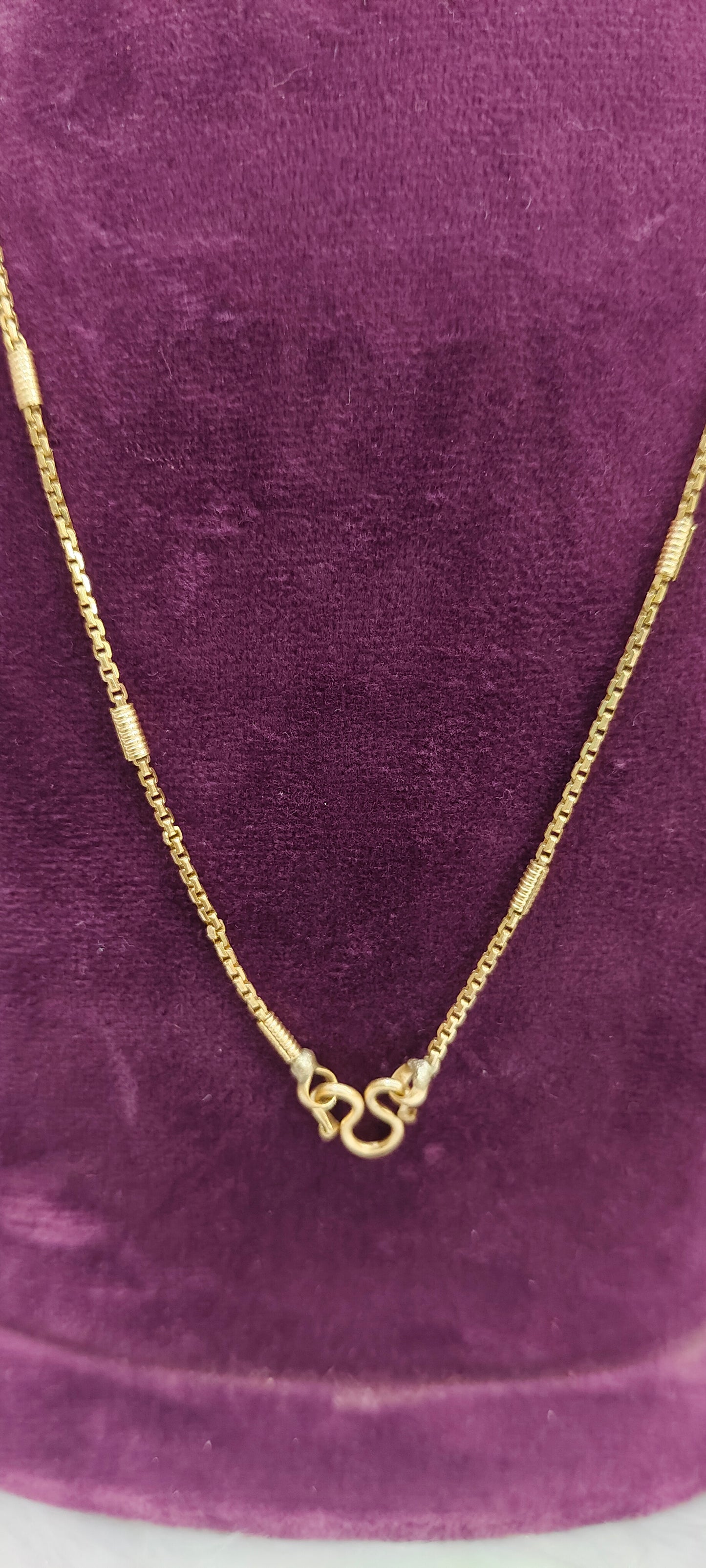 Pure panchaloham unpolished 18 " length sleek chain