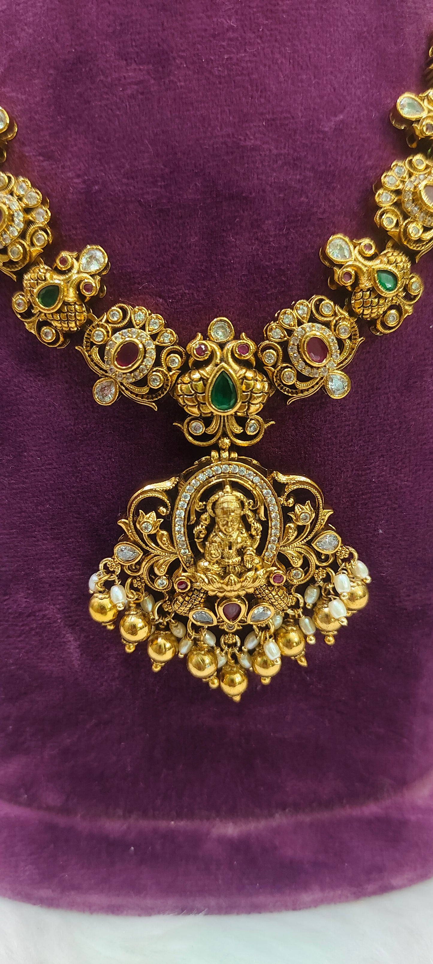 Premium antique nakshi necklace set