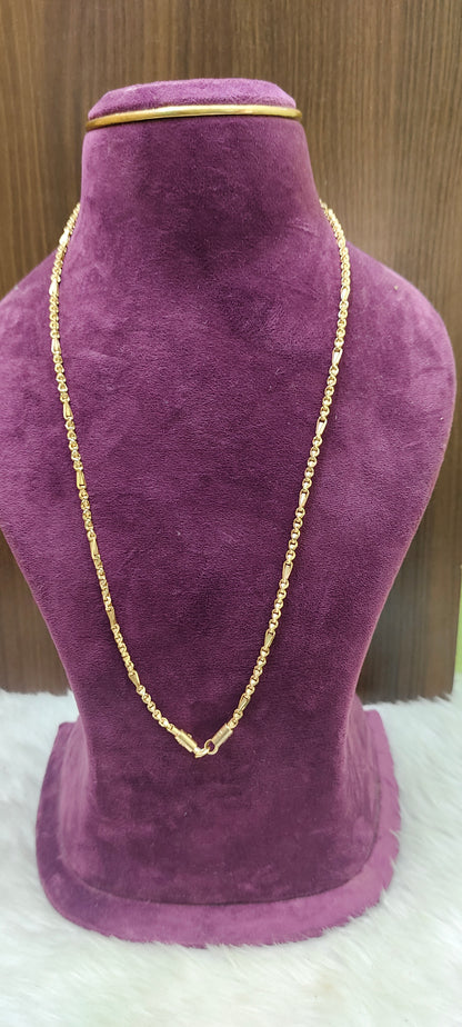 Pure panchaloham unpolished 24 " length 5+1 Thali chain with different cutting design