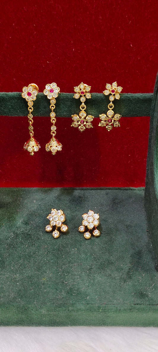 Pure panchaloham 3 set earrings combo