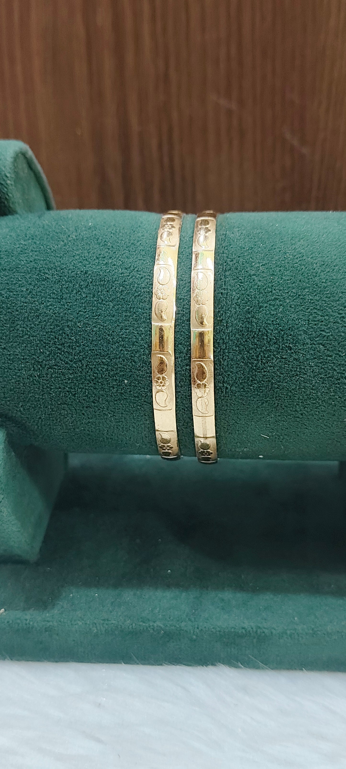 Pure panchaloham unpolished broad 2 bangles