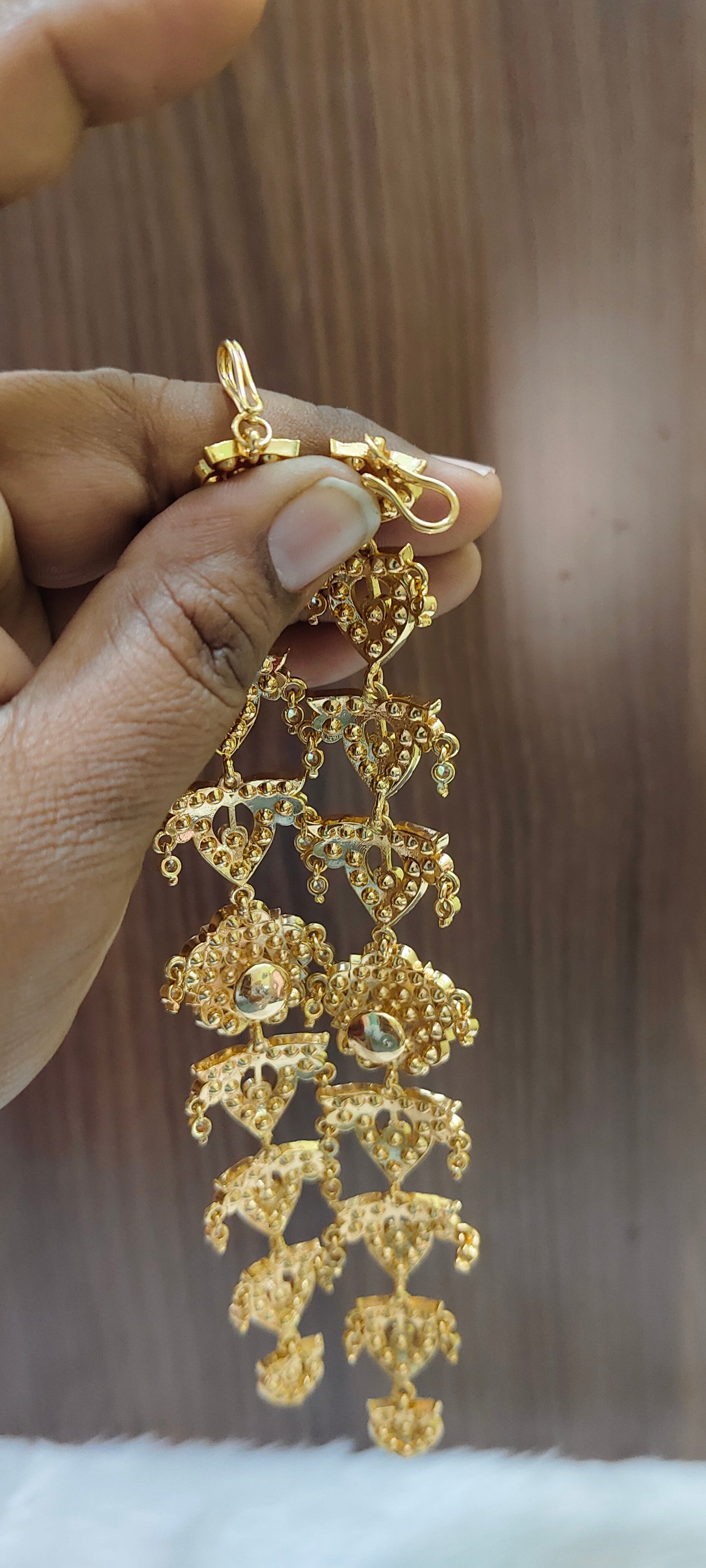 Pure panchaloham earrings with attached maatis