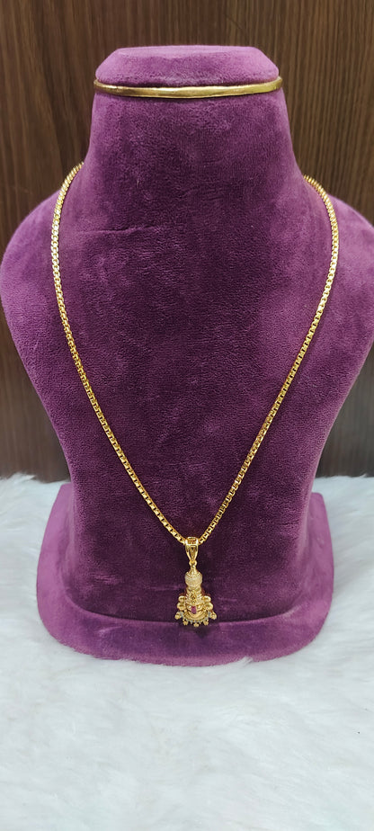 Premium micro gold plated 20" length Balaji pendant Chain