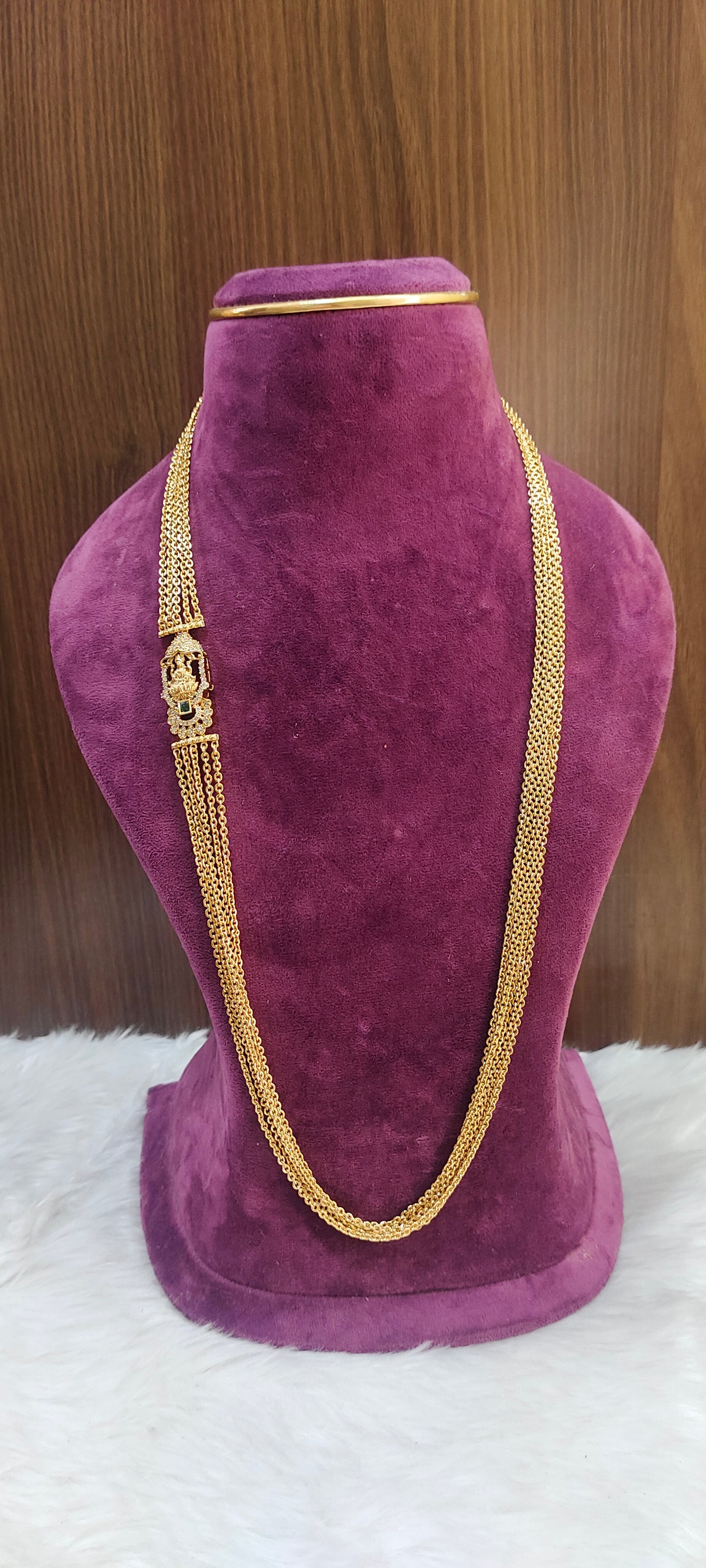 Premium nakshi 28" length 5 line chandraharam