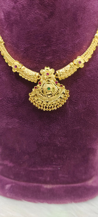100% Real gold look necklace set