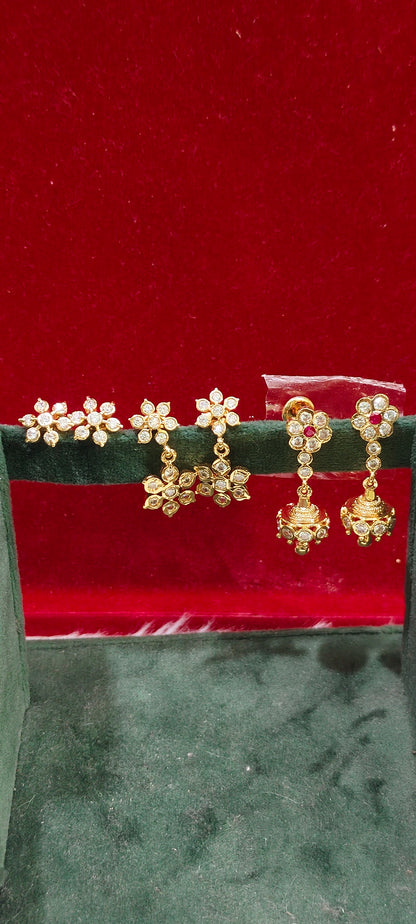 Pure panchaloham 3 set earrings combo