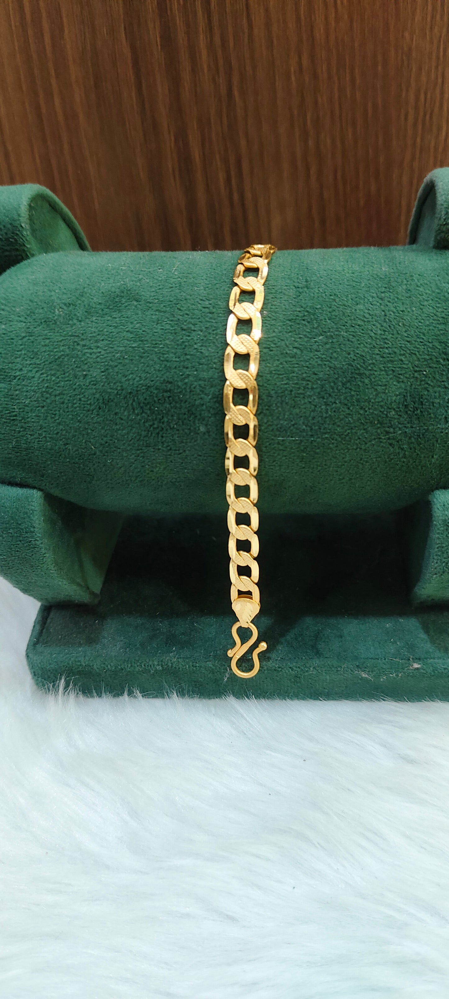 Premium micro gold plated mens bracelet