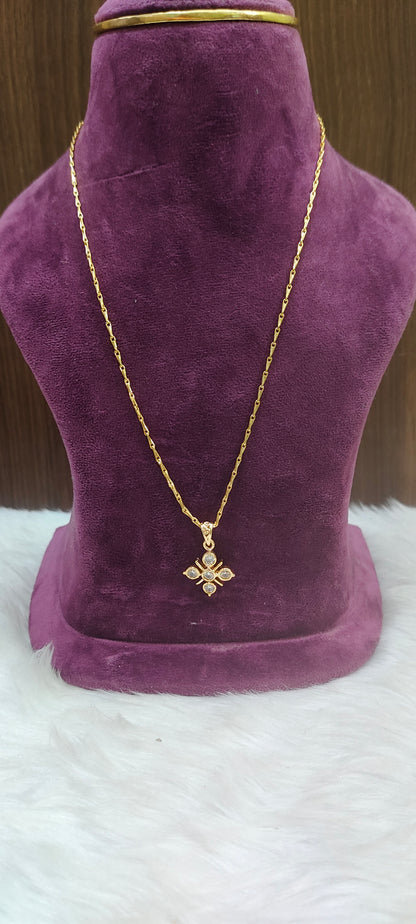 Premium micro gold plated 18" length chain with panchaloham pendent