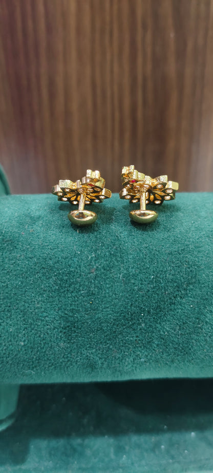 Pure panchaloham peacock studs