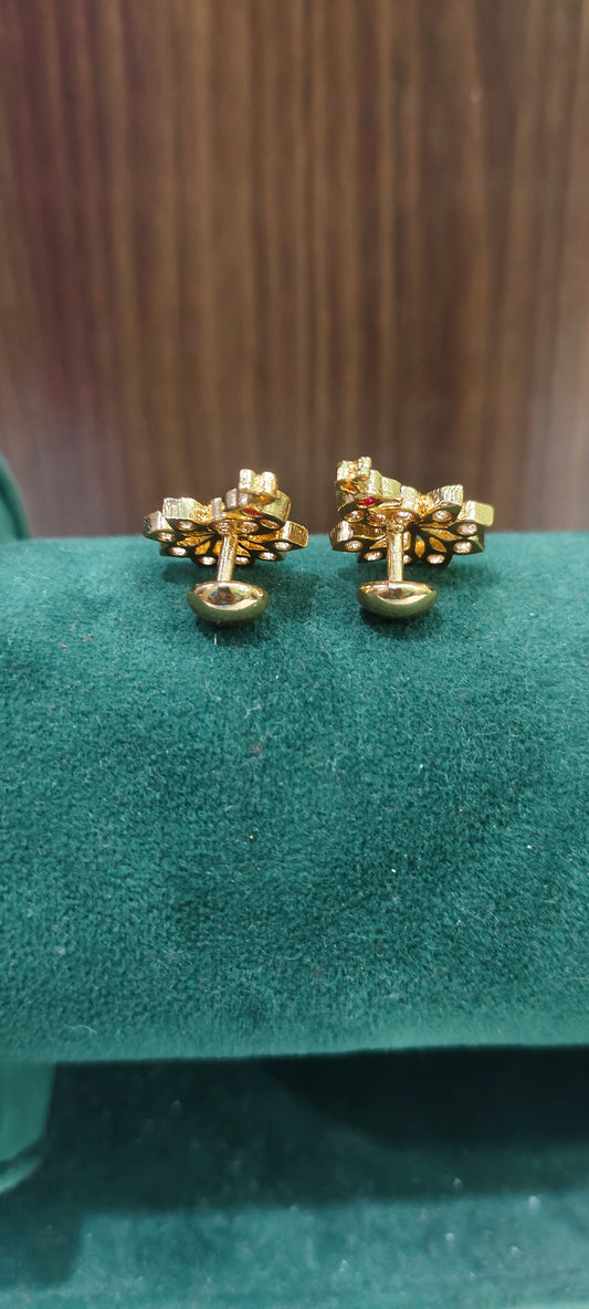 Pure panchaloham peacock studs