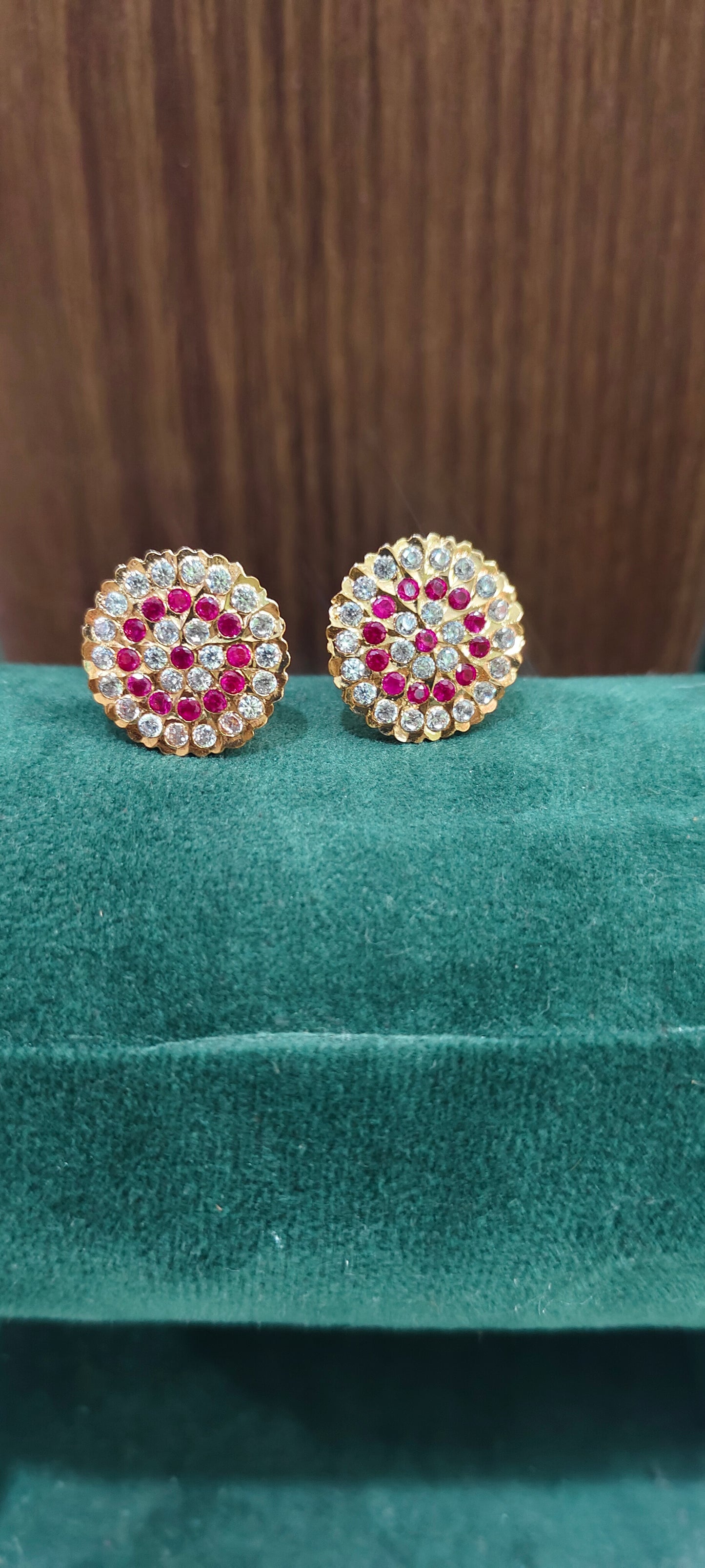Pure panchaloham diamond look studs