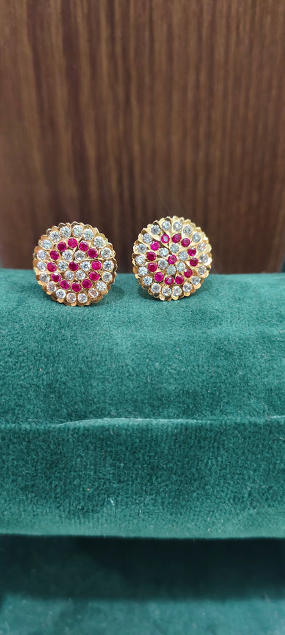 Pure panchaloham diamond look studs