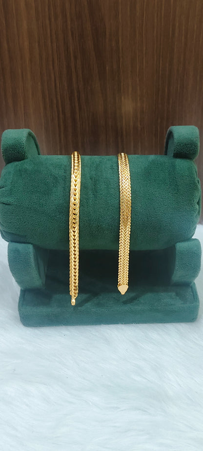 Prime micro gold plated 8" length 2 bracelet combo