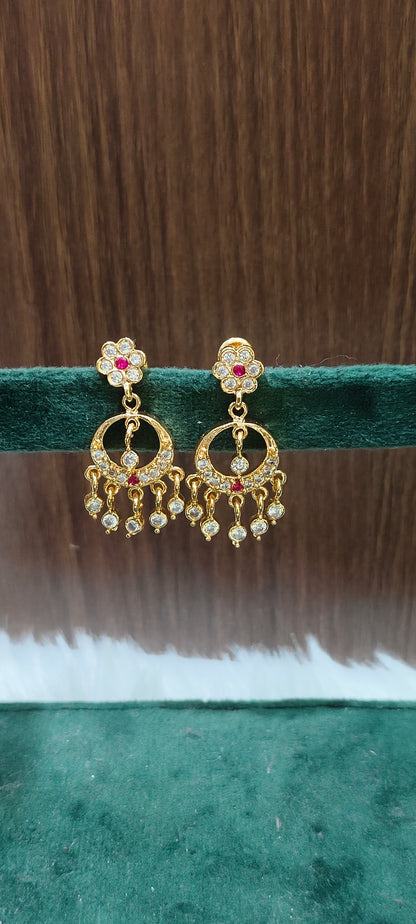 Pure panchaloham chandbali earrings