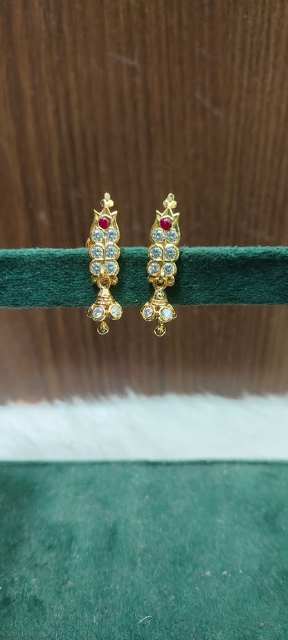 Pure panchaloham j type earrings