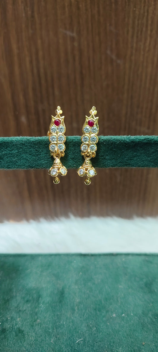 Pure panchaloham j type earrings