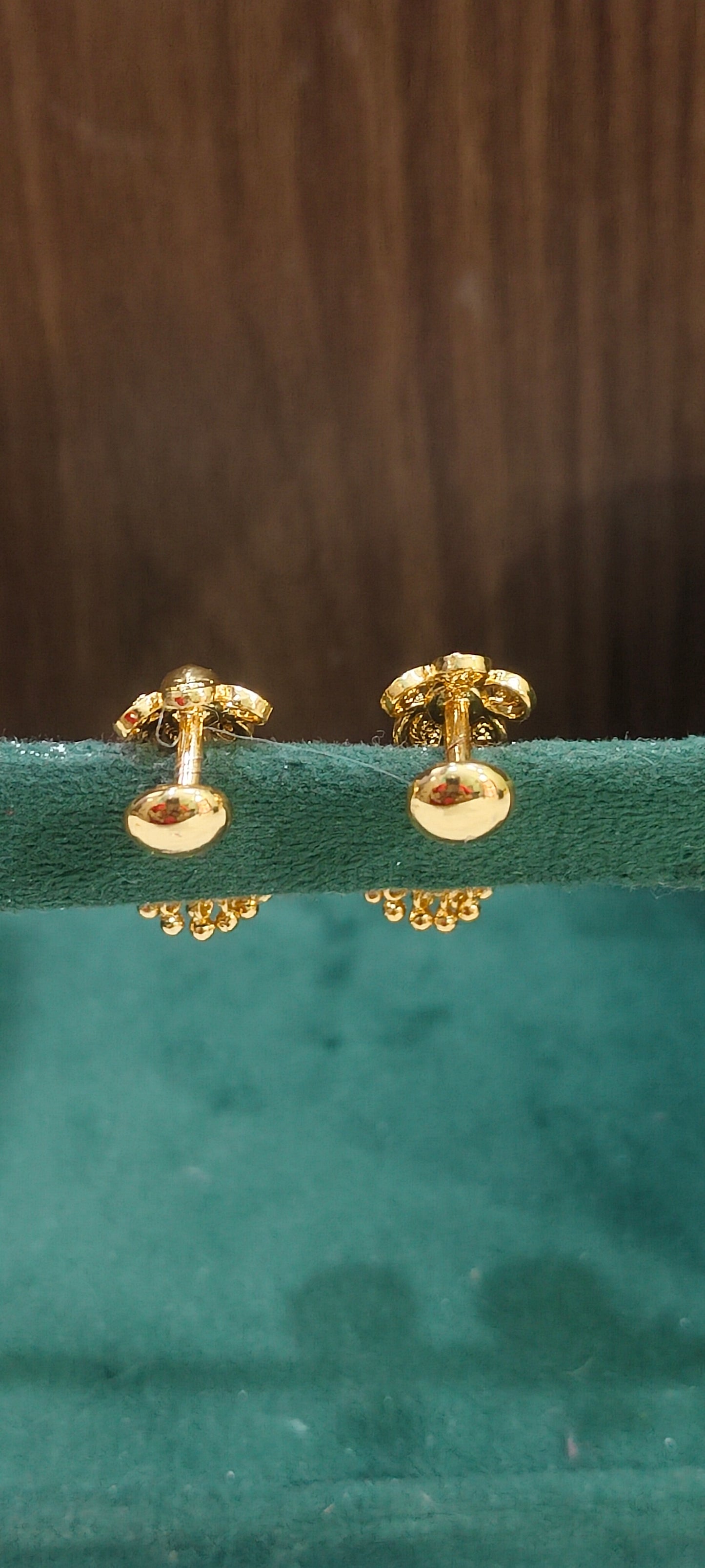 Premium micro gold plated gold look jumkas