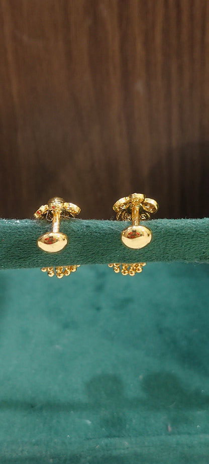 Premium micro gold plated gold look jumkas
